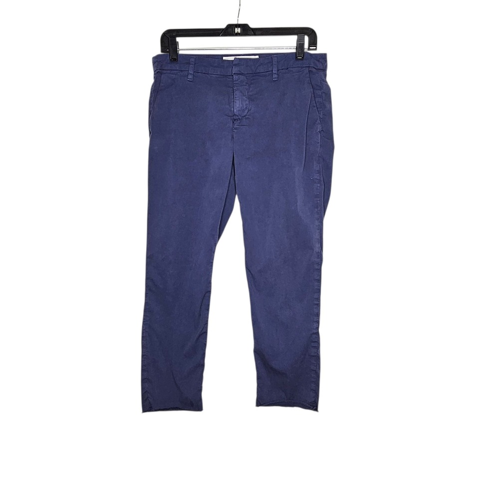 Frank & Eileen Wicklow The Italian Chino Pants Cropped Navy Blue Casual USA 6
